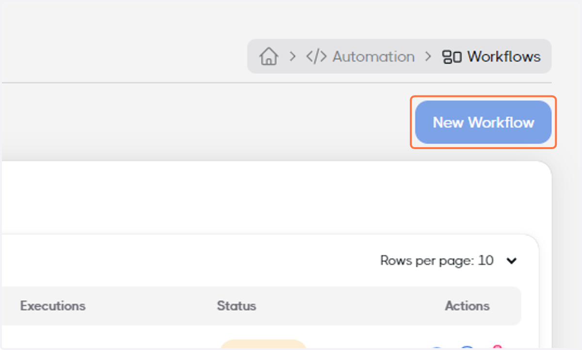 Click on New Workflow