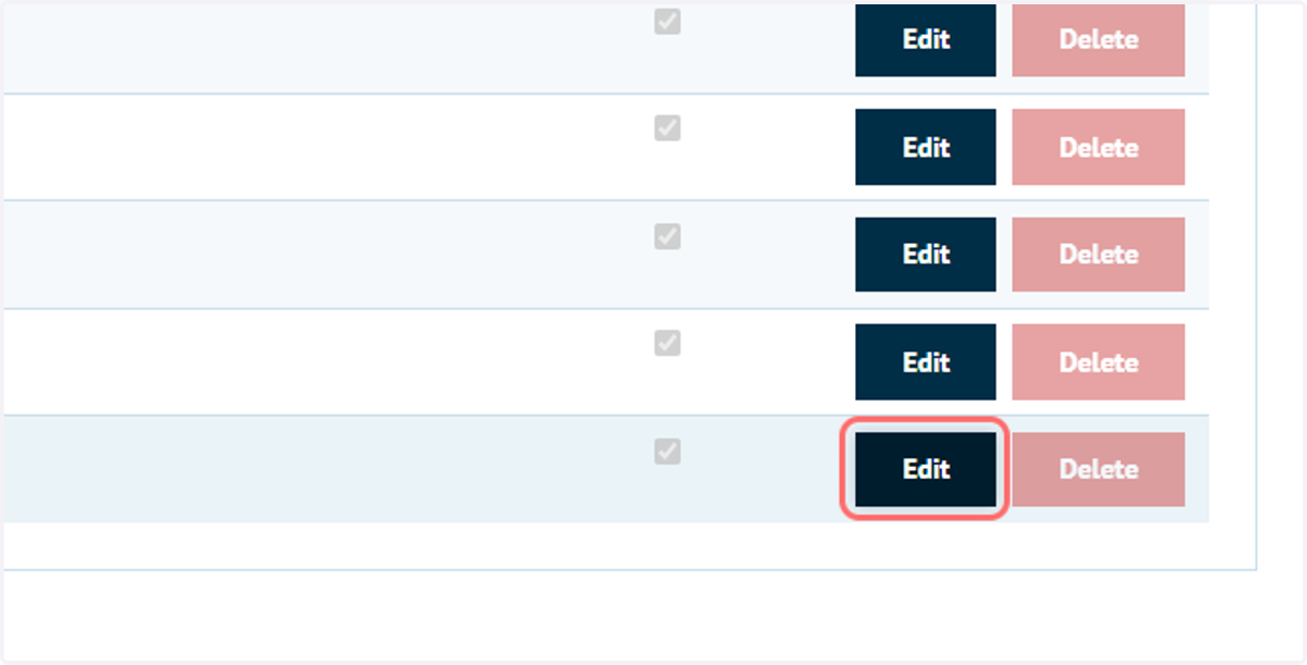 The content and details of each email can be customised by clicking Edit