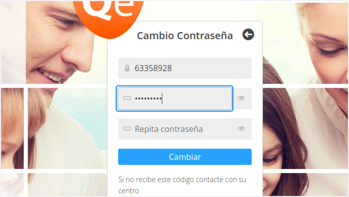 Introduce la contraseña que desee, siempre con los formatos de seguridad que ya conocemos y que el sistema irá informado. Podemos pulsar en el ojito para ver la contraseña que está camuflada.