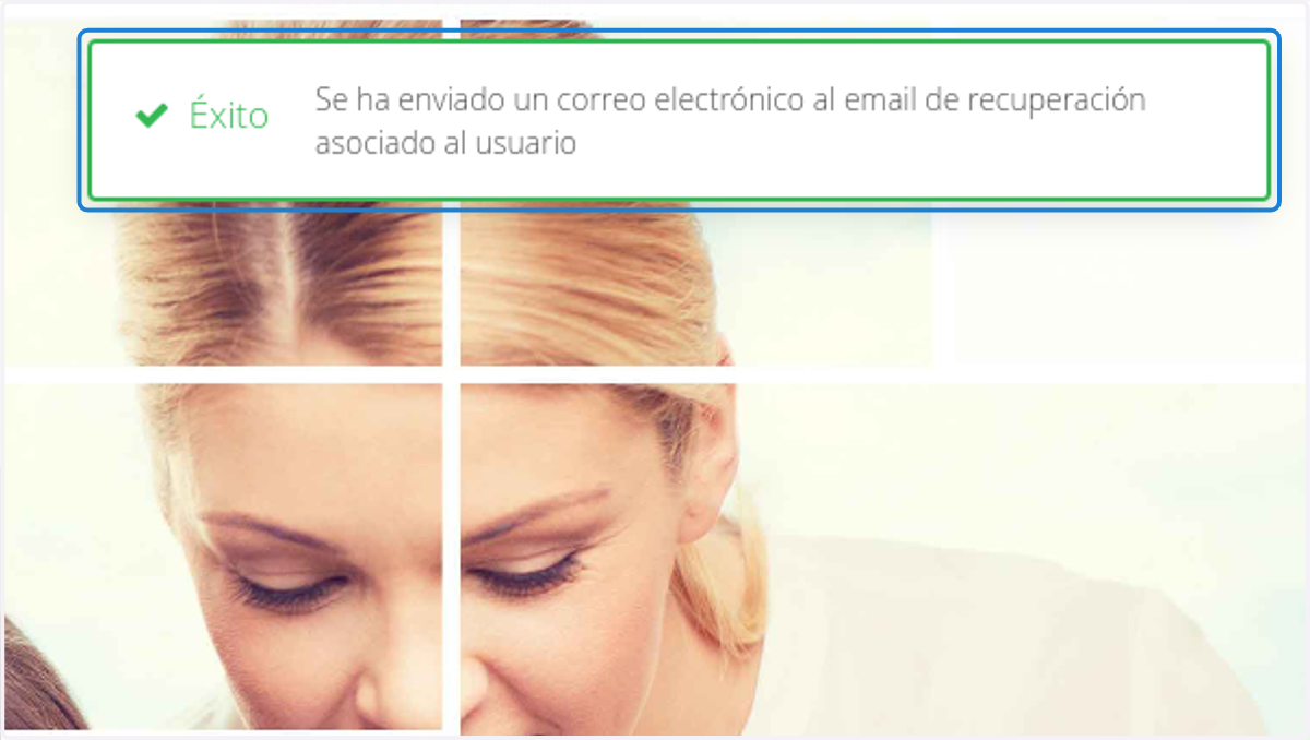 Se envía un correo de manera automática con un código de vierificación.