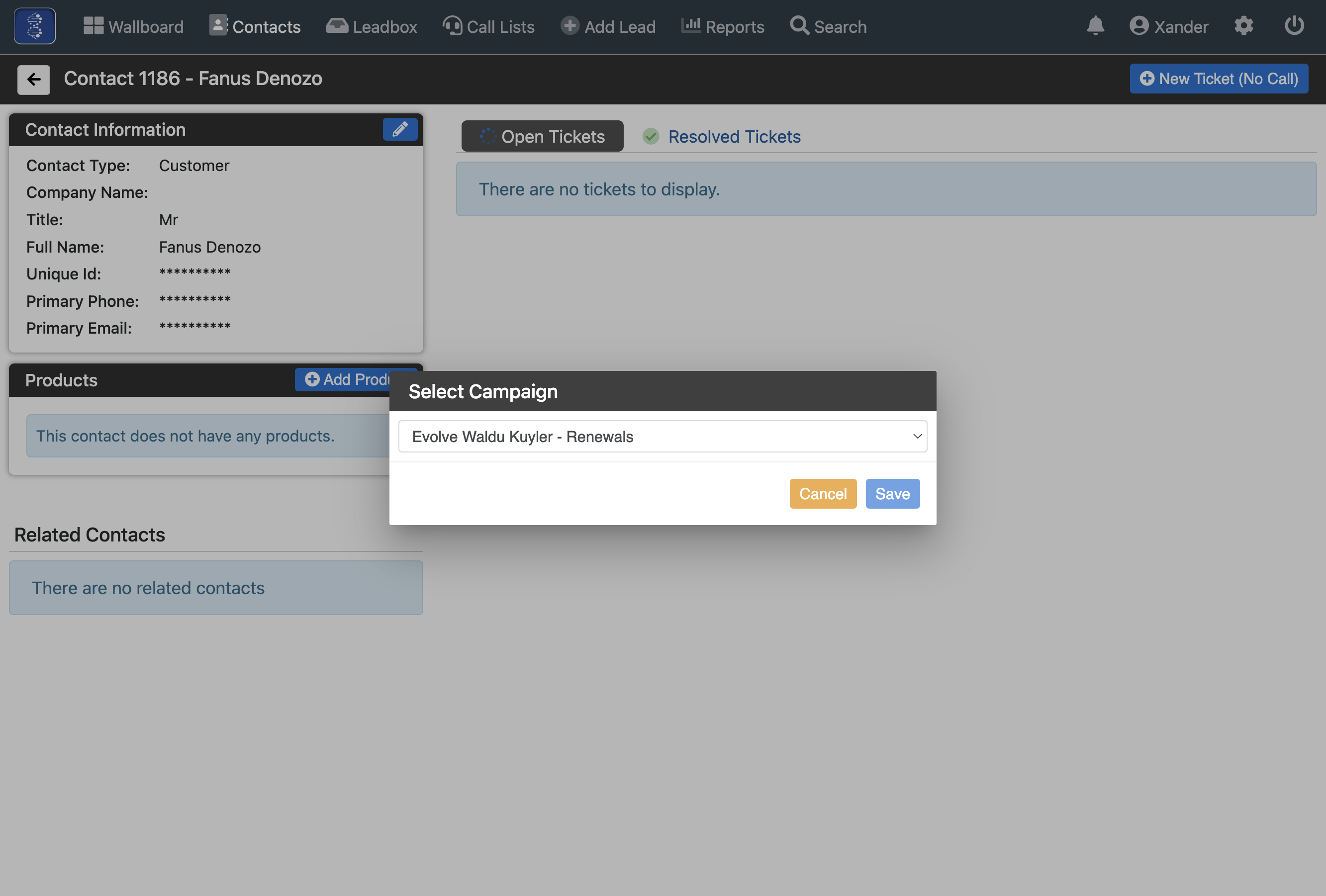 Select the campaign/workflow you need to kick off