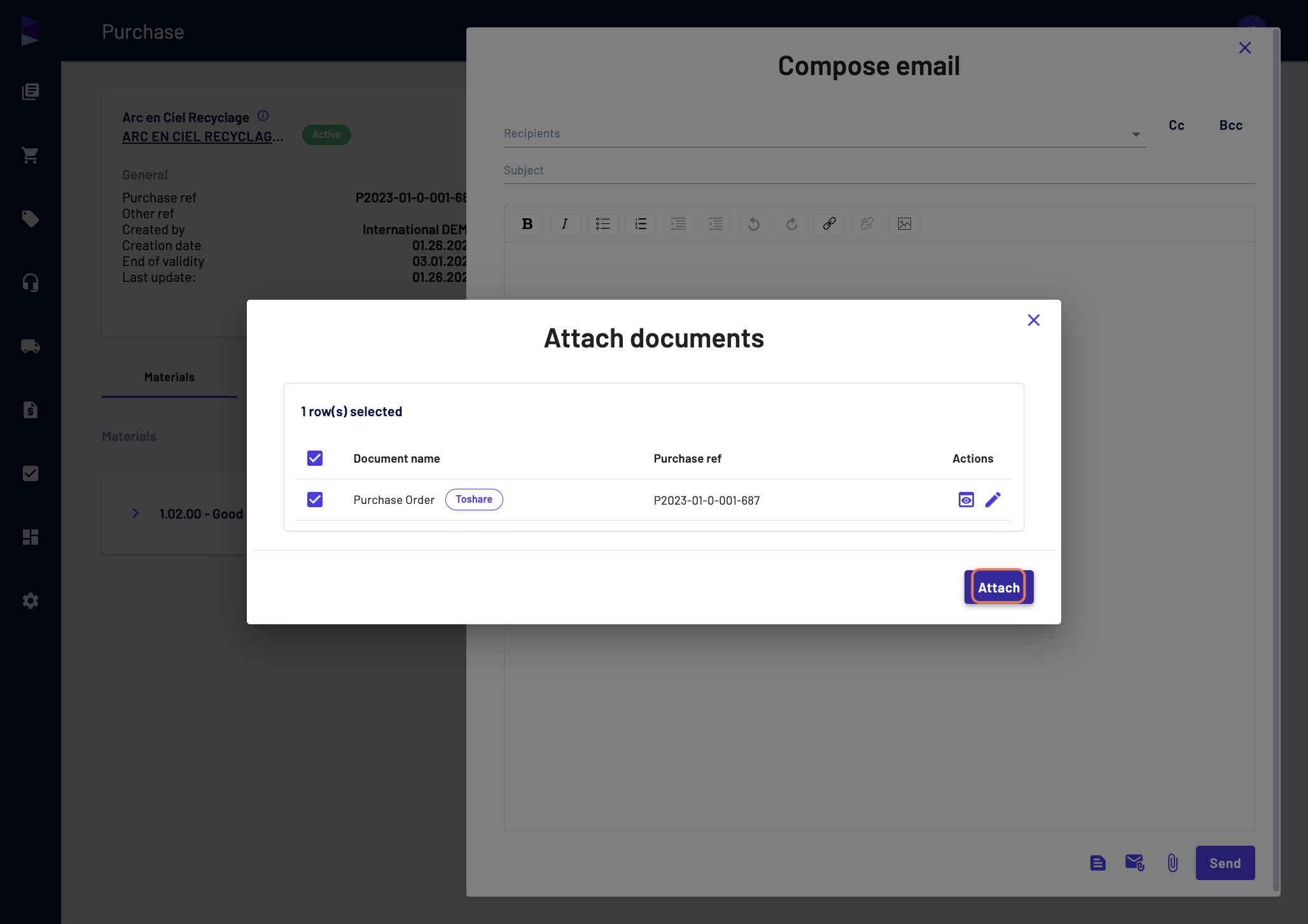 Then after having previewed it, you can attach it to your email