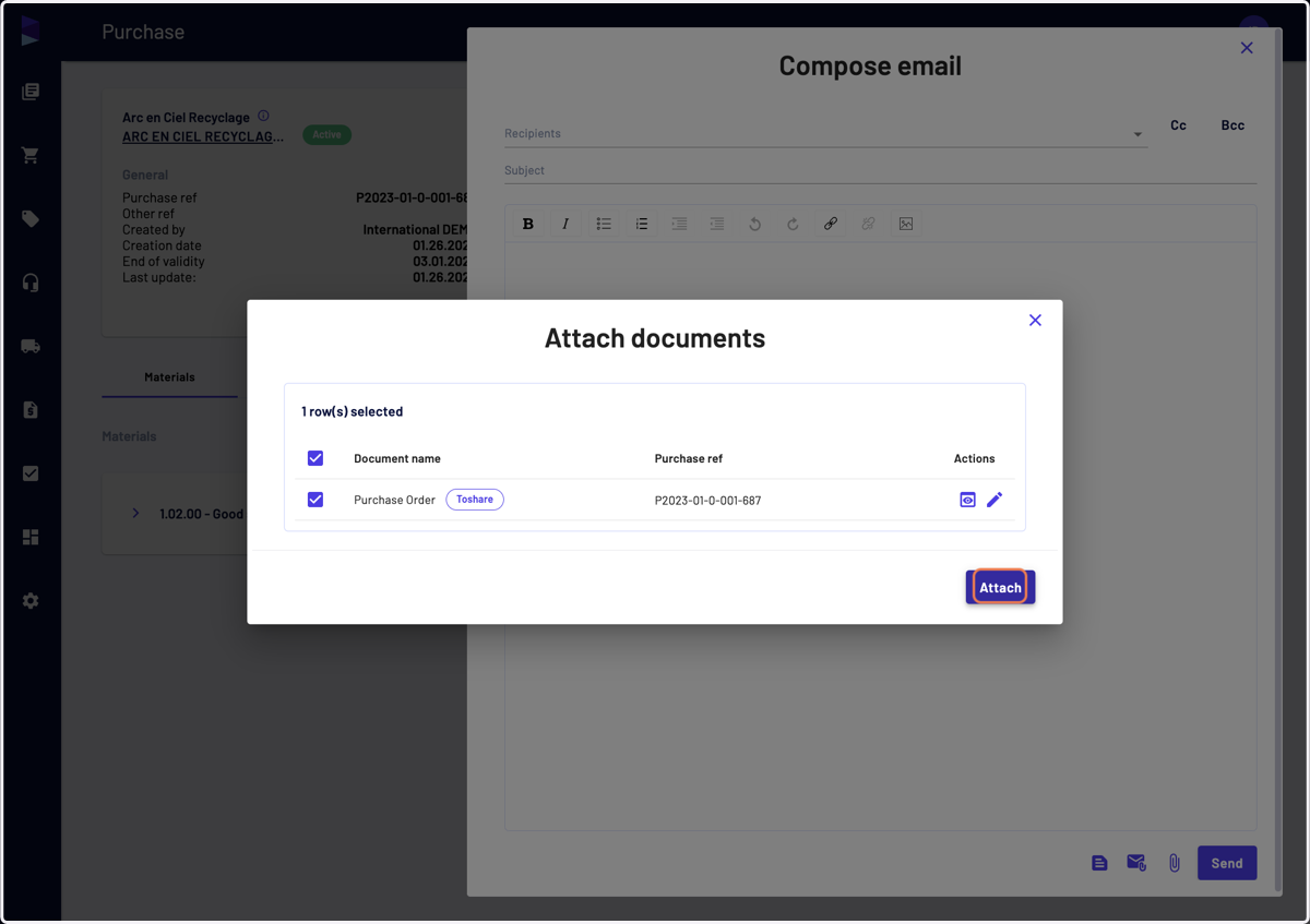 Then after having previewed it, you can attach it to your email