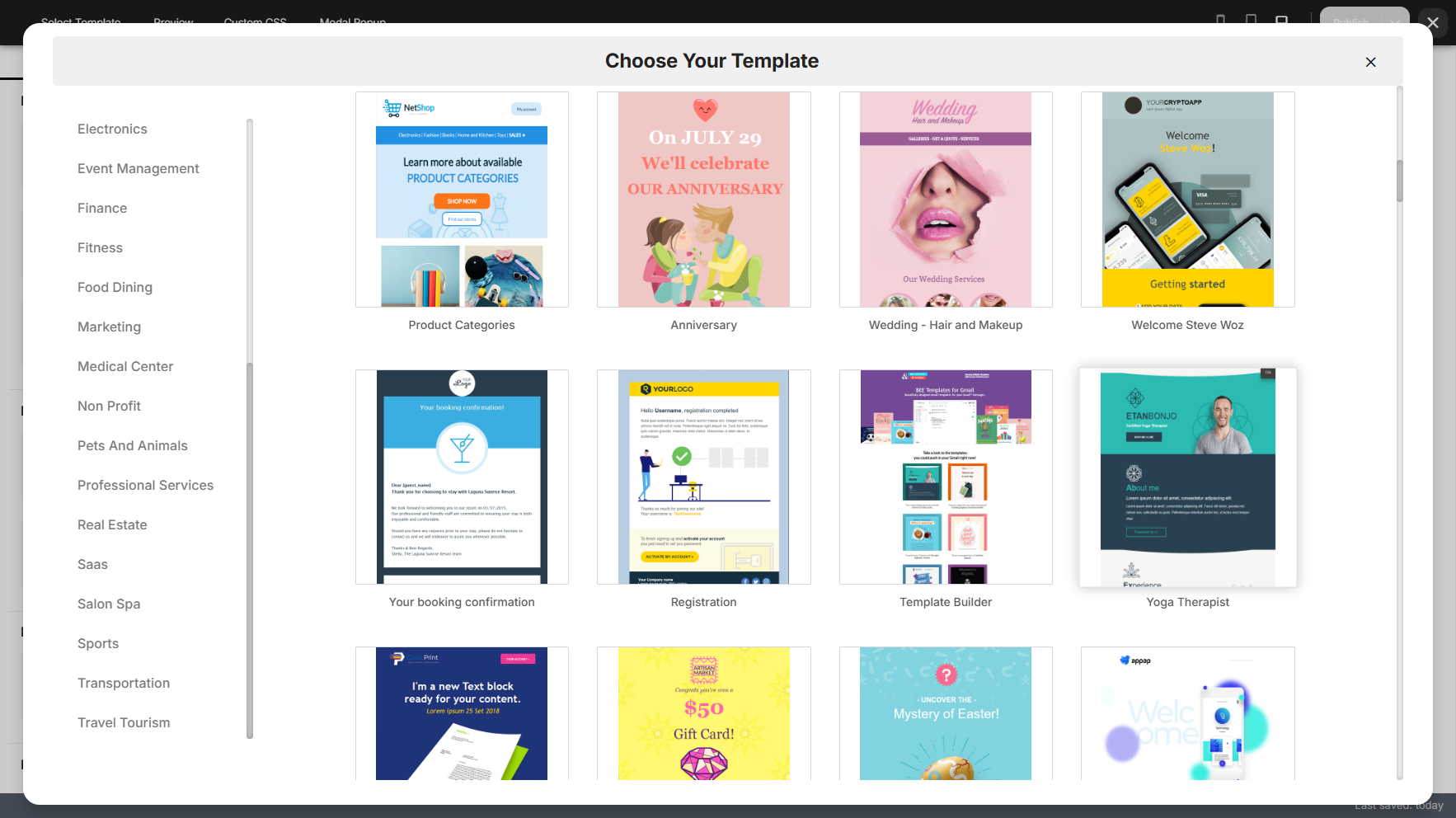 Step 5: Click on your desired template to proceed.