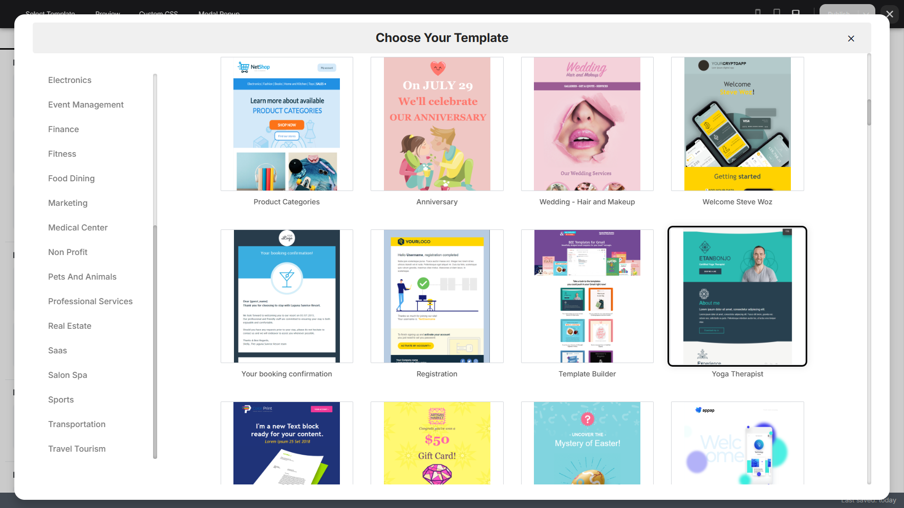 Step 5: Click on your desired template to proceed.