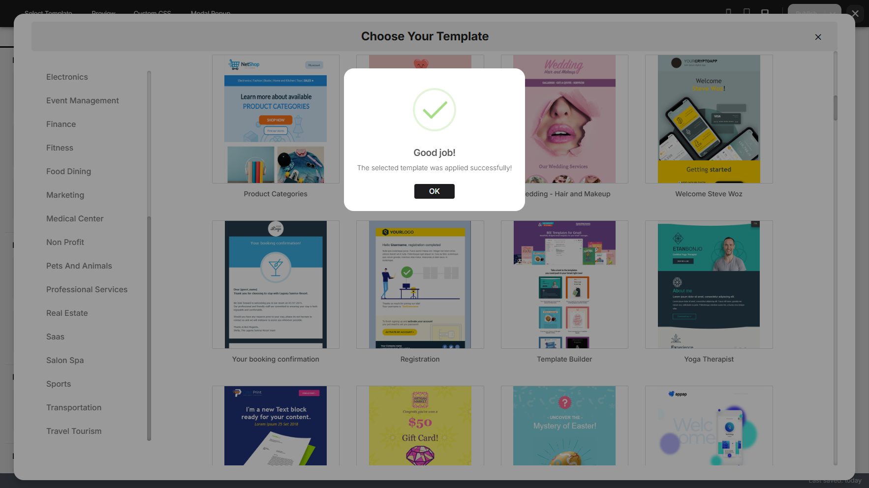 Step 7: Once you apply it, a Good Job window will notify you. Just click OK to proceed.
