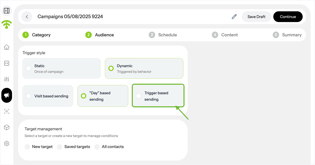 Select Dynamic Campaign Type