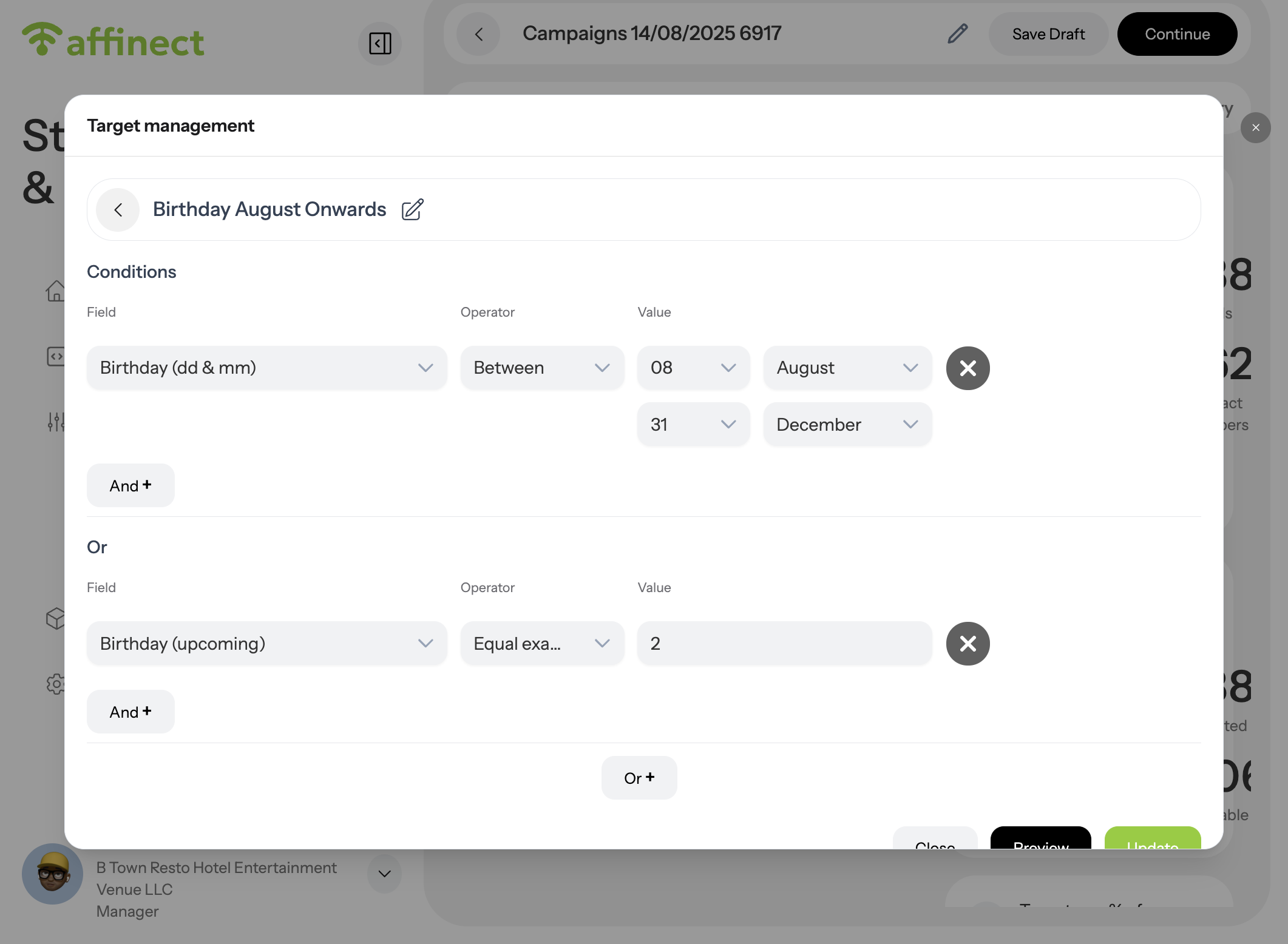 Manage your Target