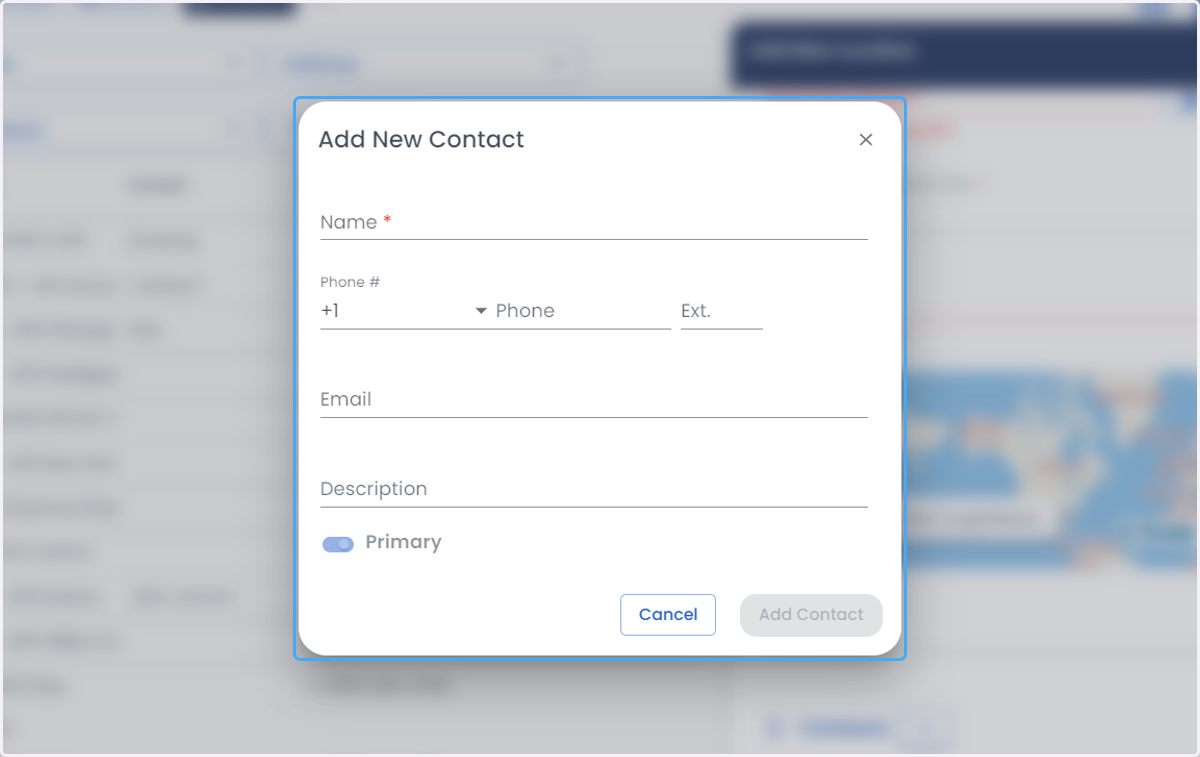 Enter the contact details
