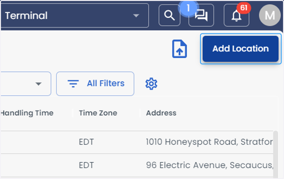 Click on Add Location