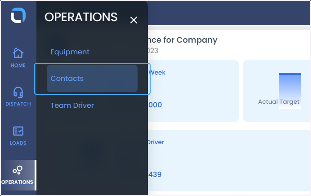 Click on Contacts