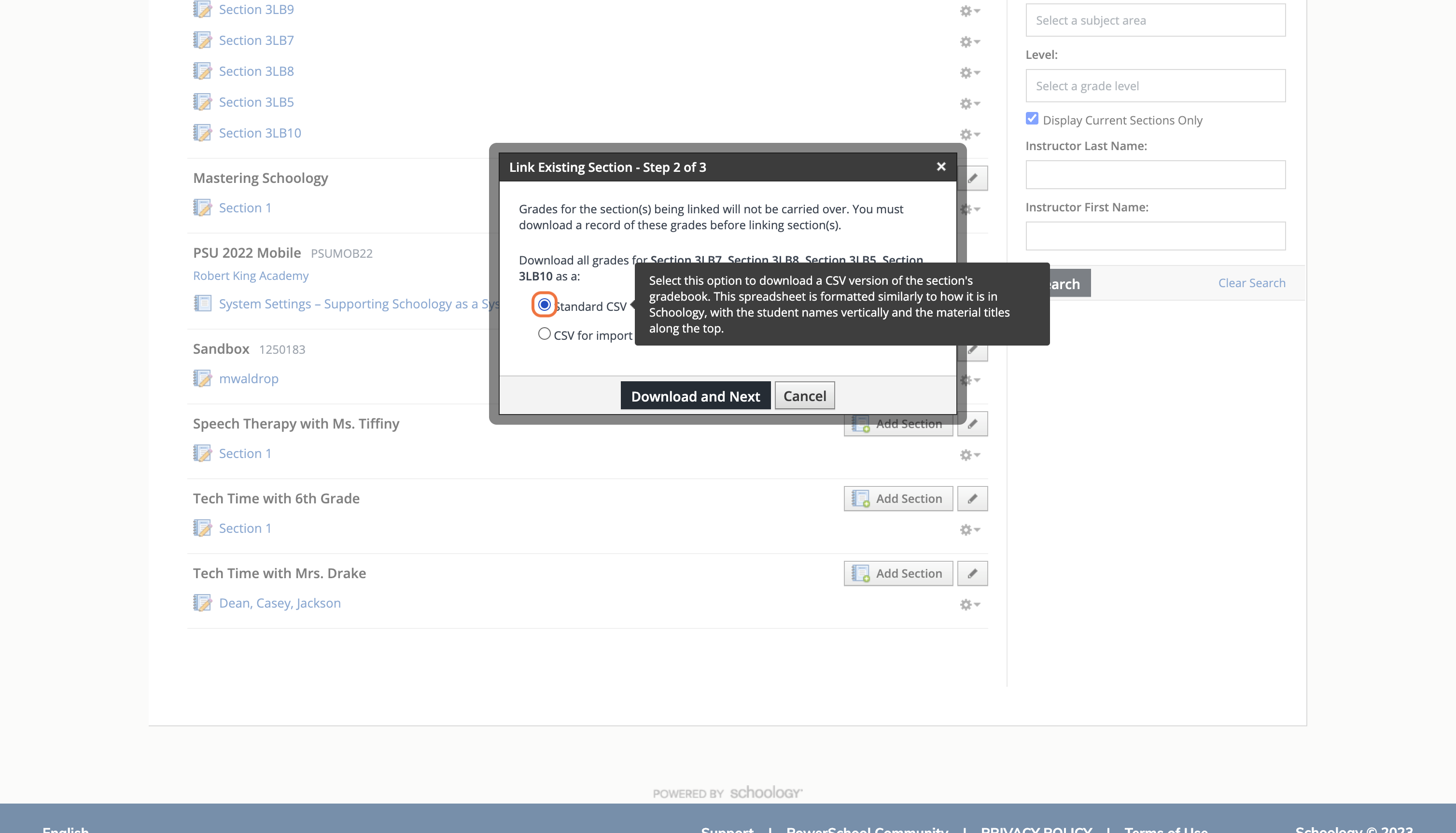 If you have grades, choose your download method.