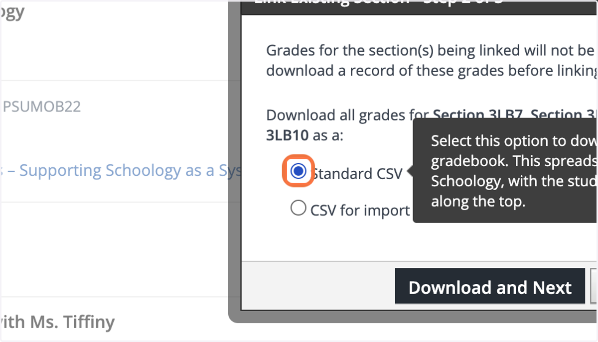 If you have grades, choose your download method.