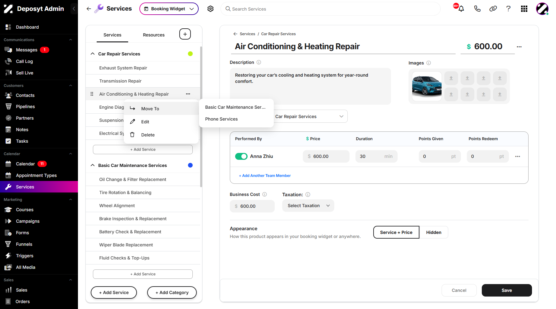 Step 5: Click 'Move To,' then choose a destination category.