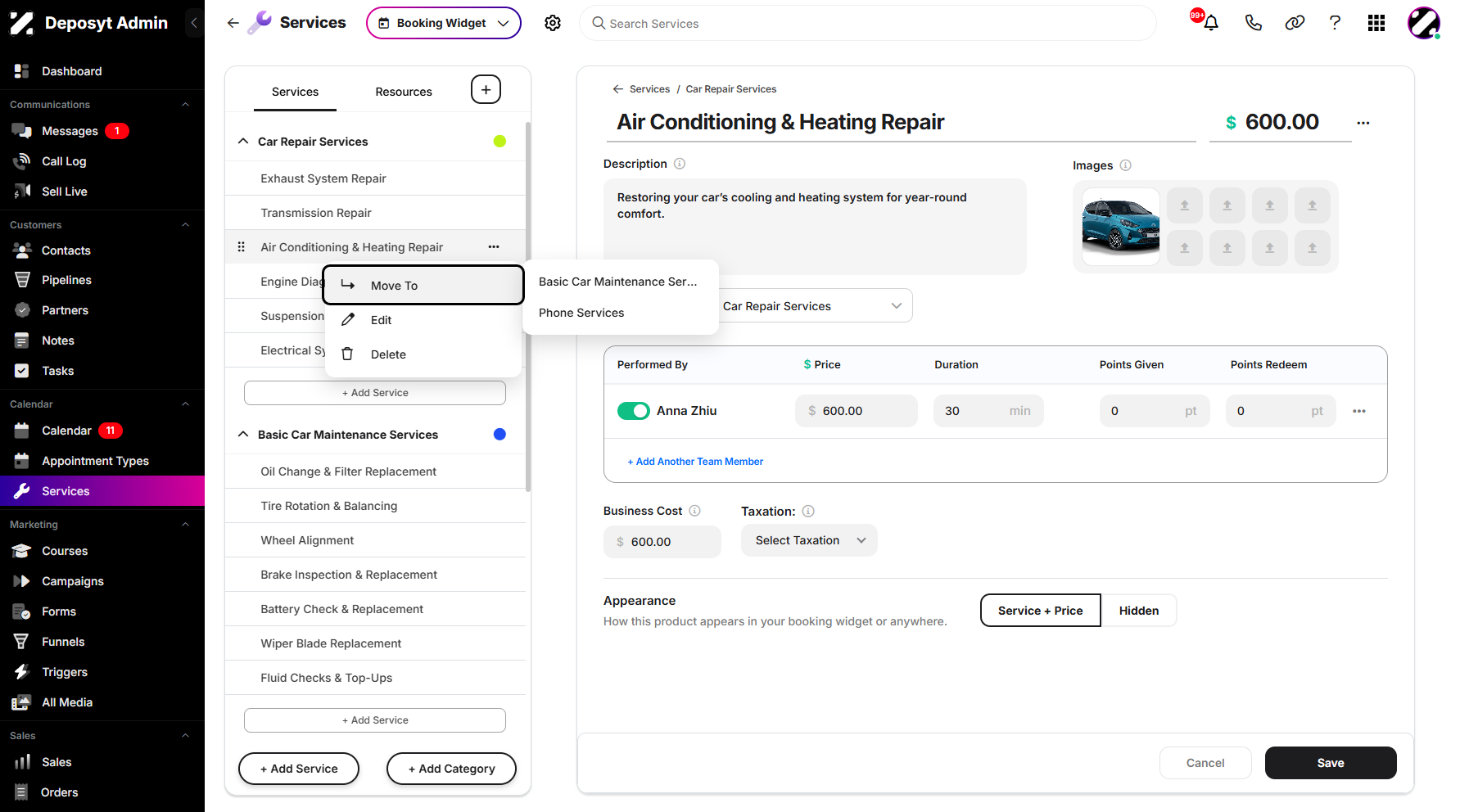 Step 5: Click 'Move To,' then choose a destination category.