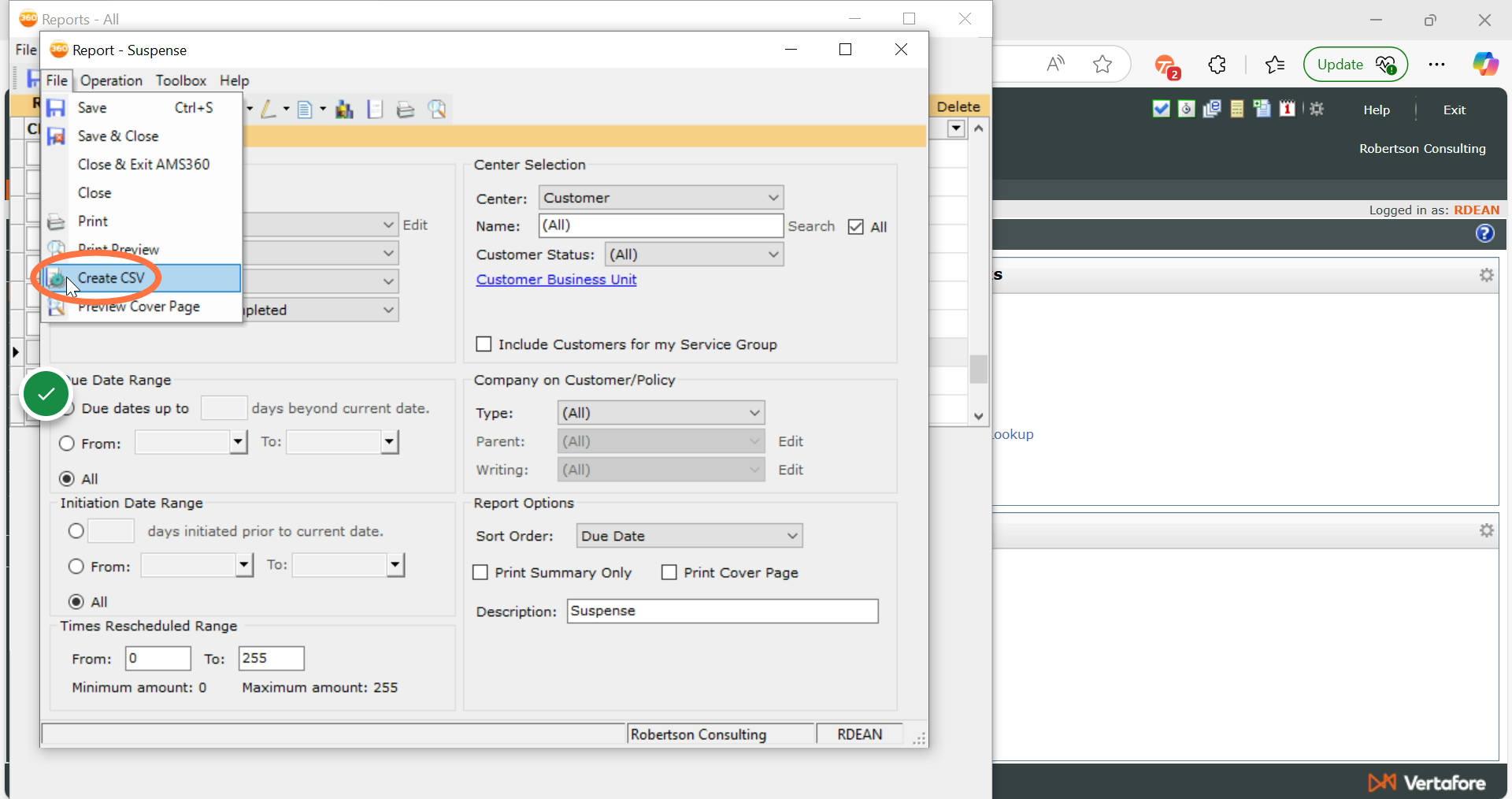 Export to a spreadsheet by clicking File --> Create CSV