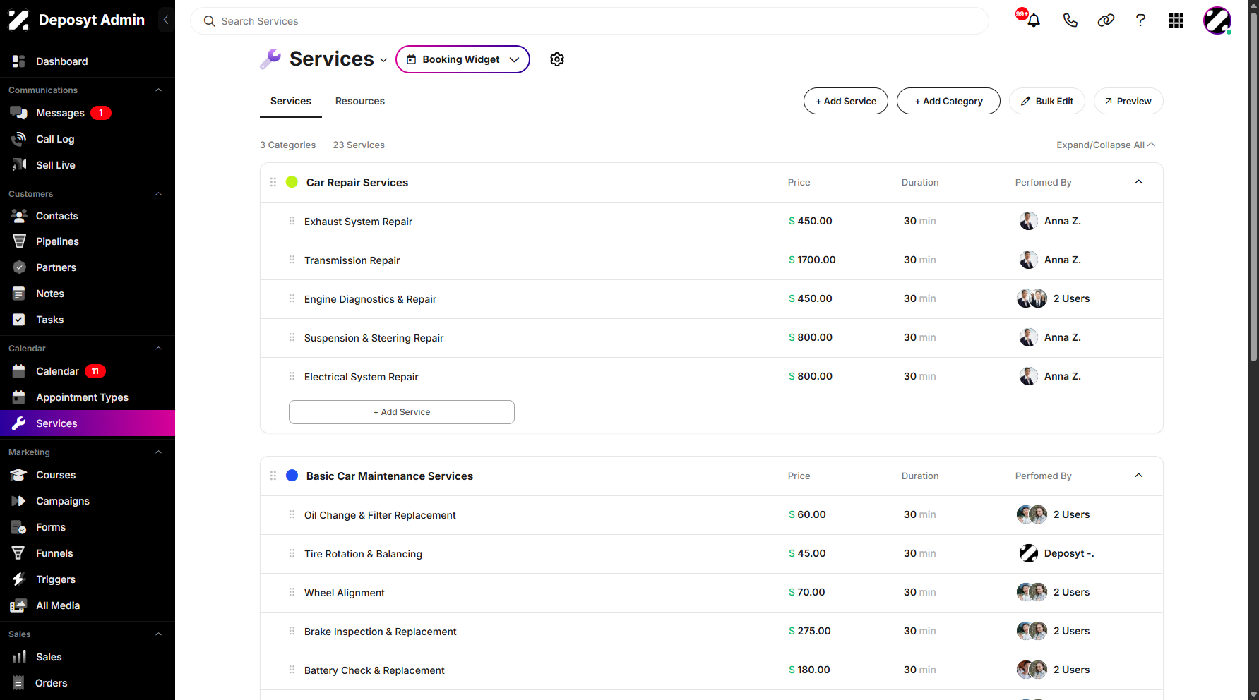 Step 2: You will then be navigated to the Services.
