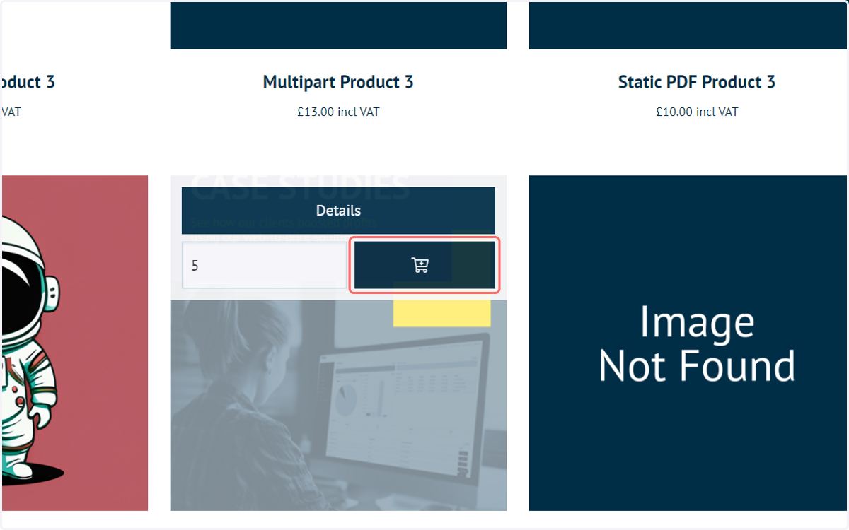 Return to the front end and add a product to basket