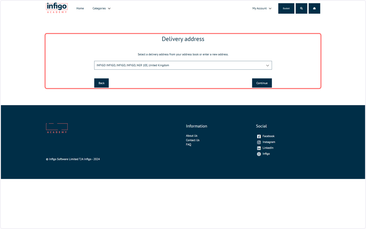 This time, you will immediately be redirected to the checkout process