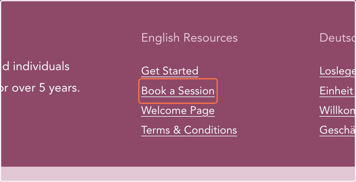 Click on Book a Session