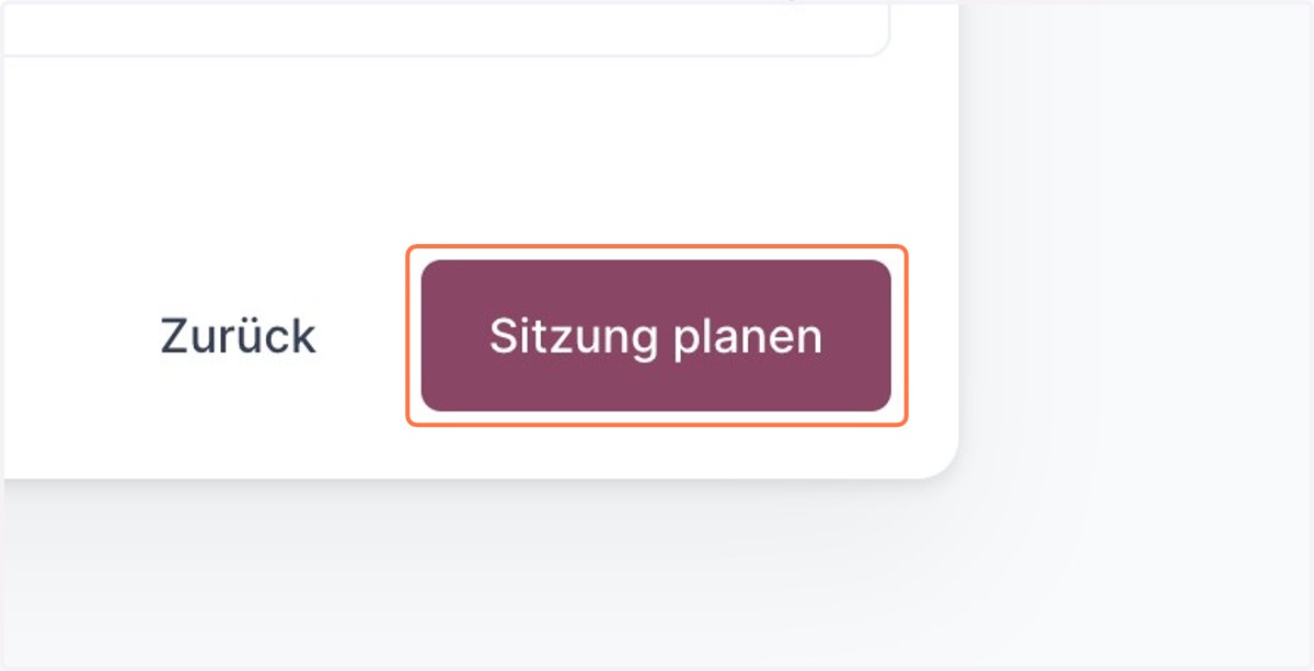 Click on Plan Session/Sitzung planen