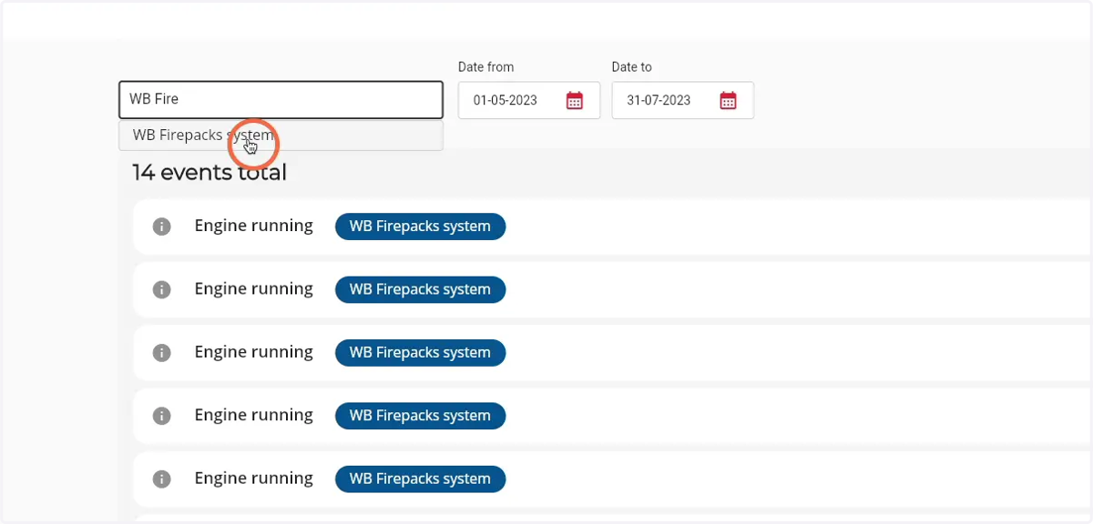 Click on the Firepack in the results dropdown