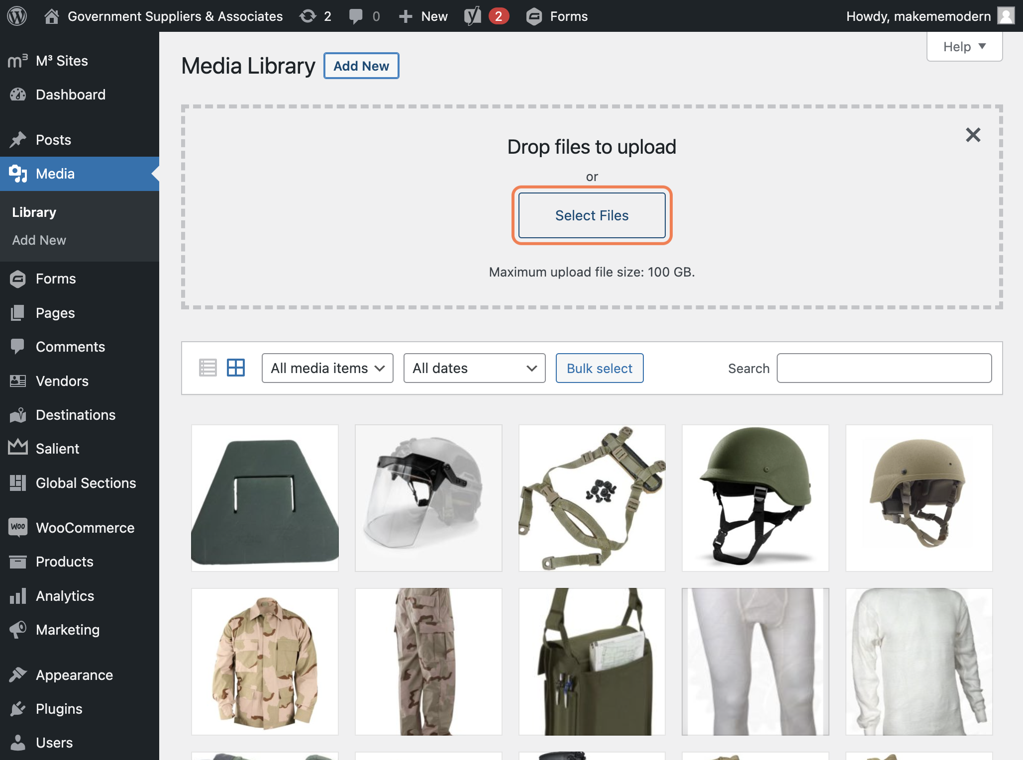 Click on Select Files