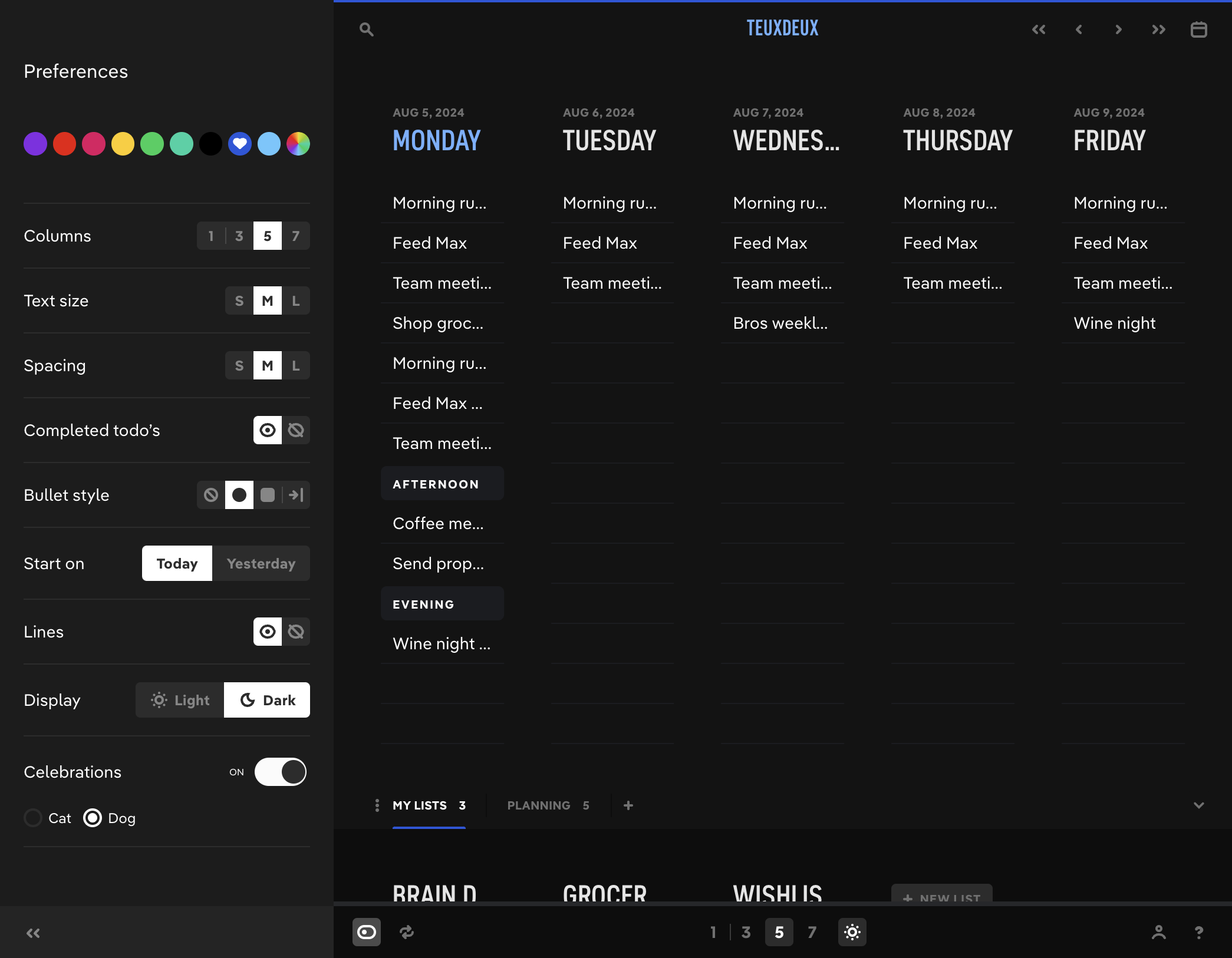 Enable Celebrations for a fun surprise when you complete a to-do 🎉