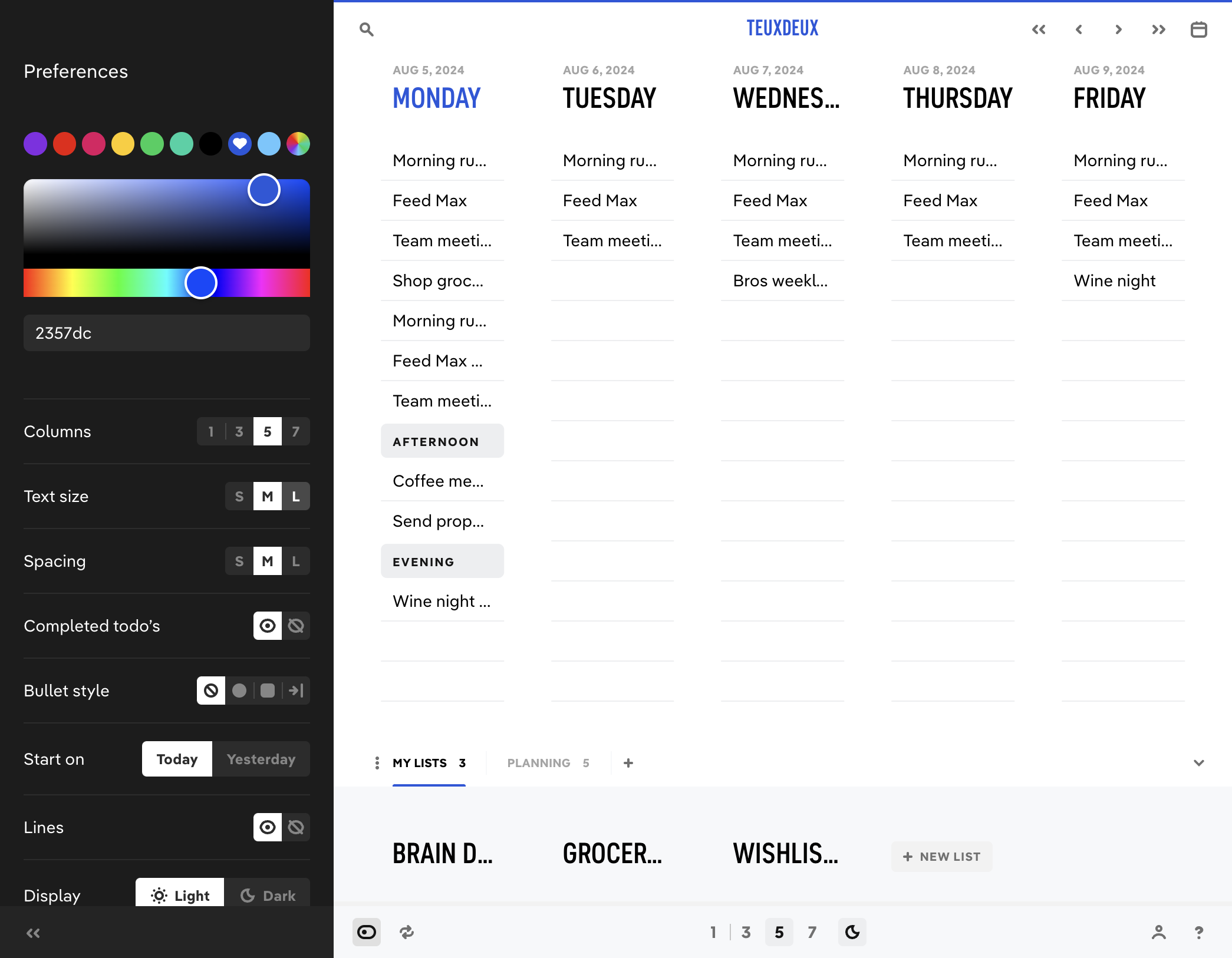 Choose a text size.