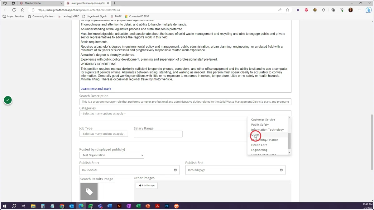 Fill out the remaining fields.
