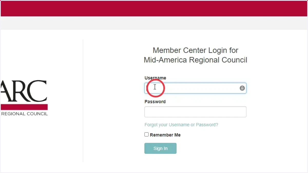 Log into the MARC Member Center