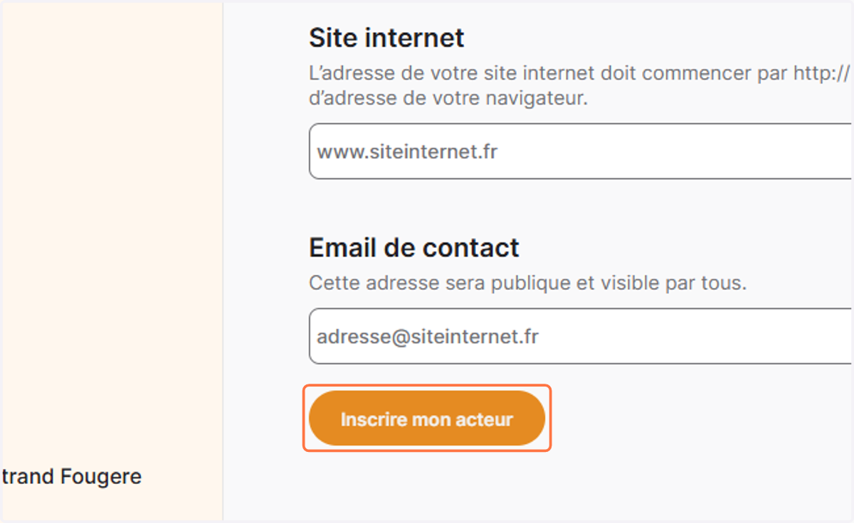 Quand c'est fait cliquer sur inscrire
