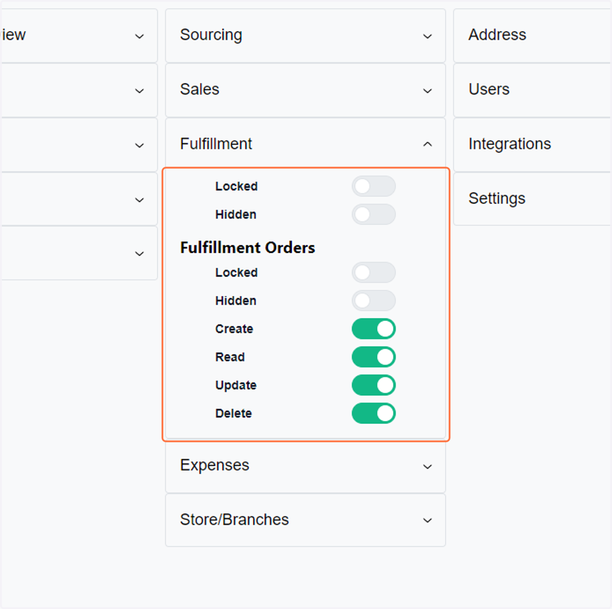 This is the user's default option from the Fulfillment feature.