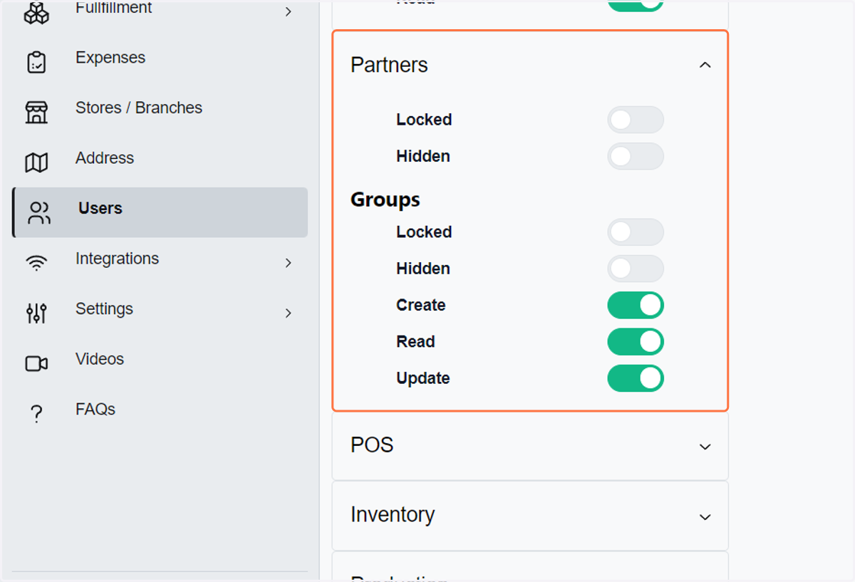 This is the user's default option from the Partners feature.