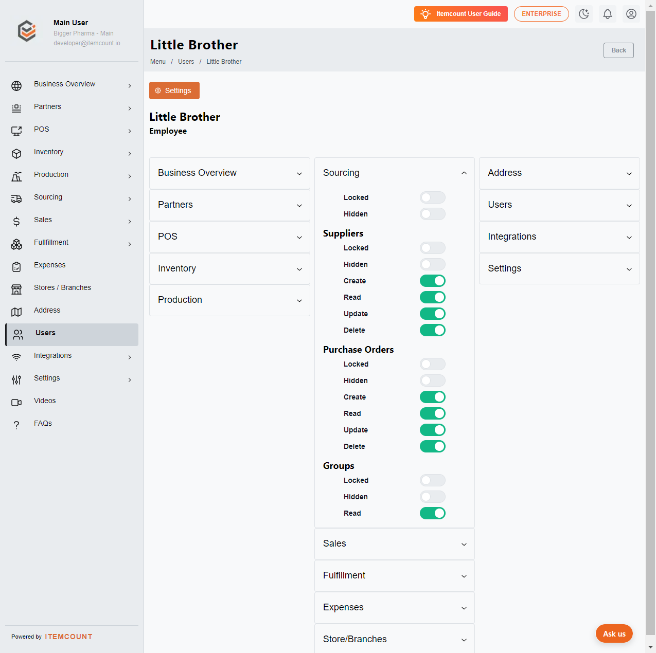 This is the user's default option from the Sourcing feature.