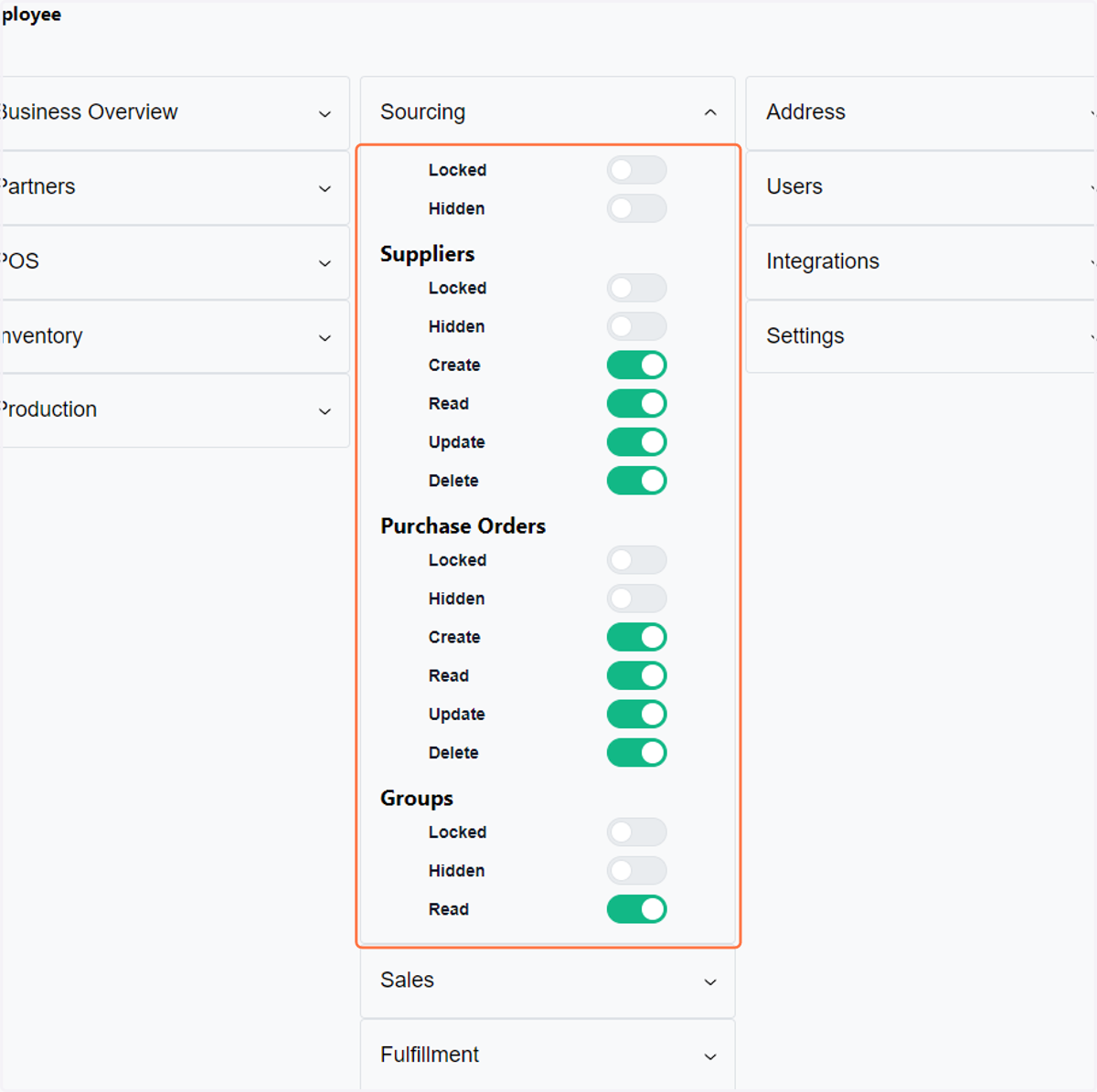 This is the user's default option from the Sourcing feature.