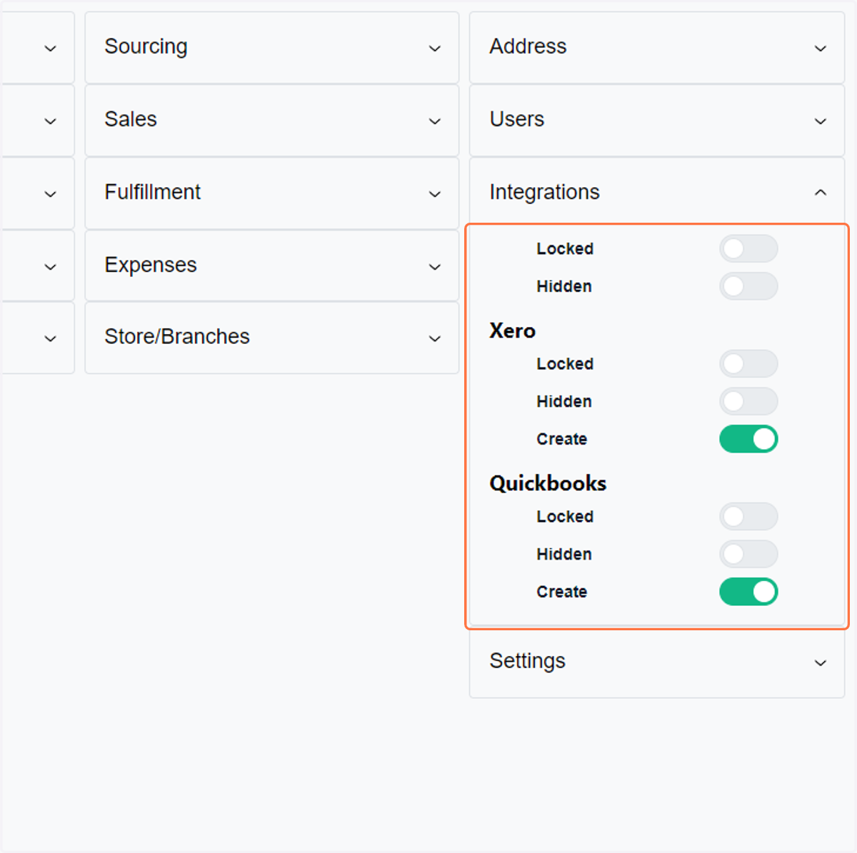 This is the user's default option from the Integrations feature.