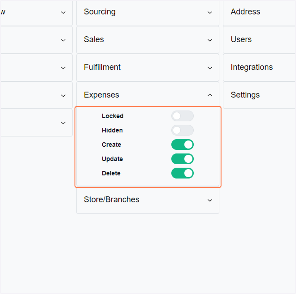 This is the user's default option from the Expenses feature.