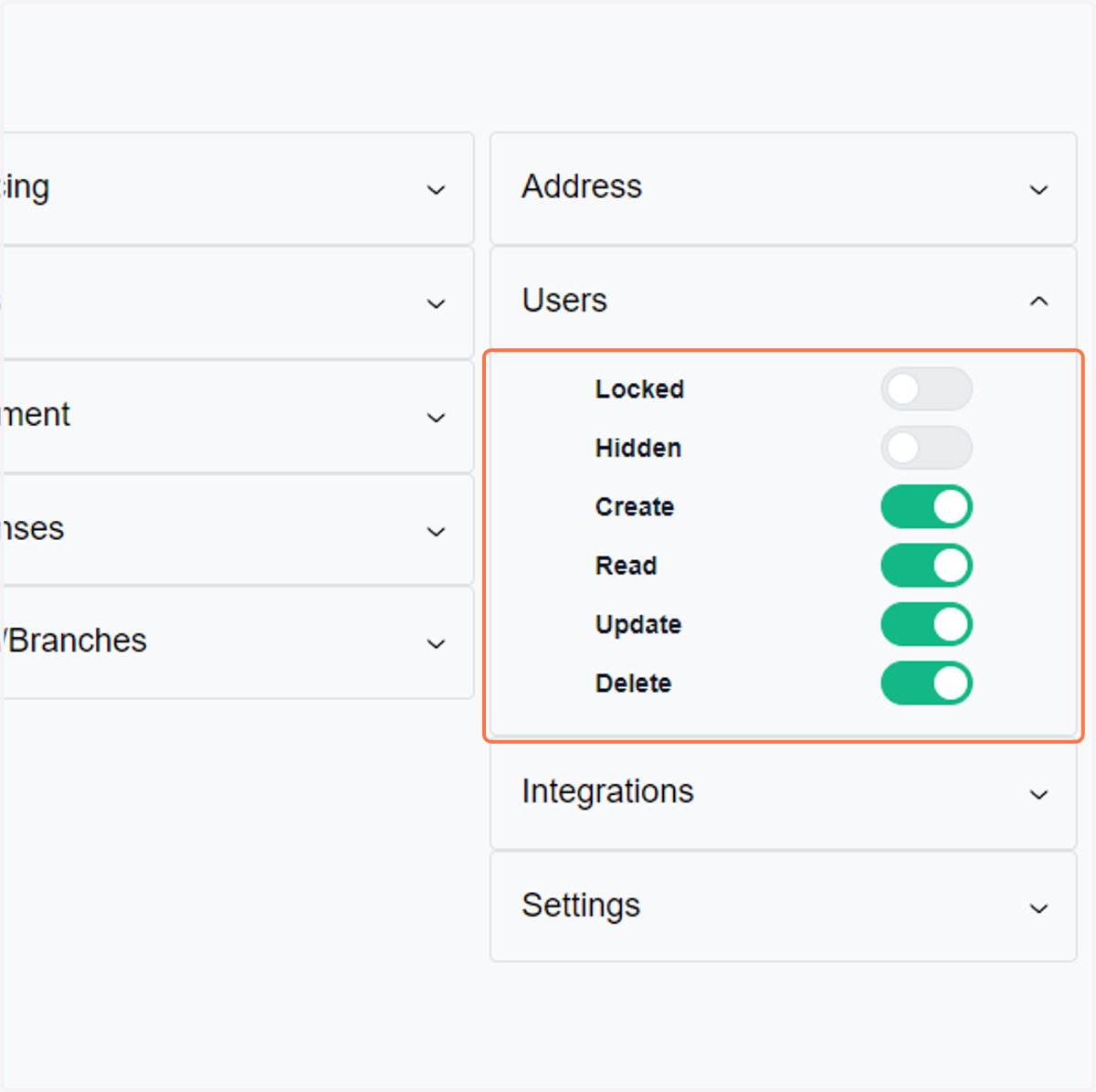 This is the user's default option from the Users feature.