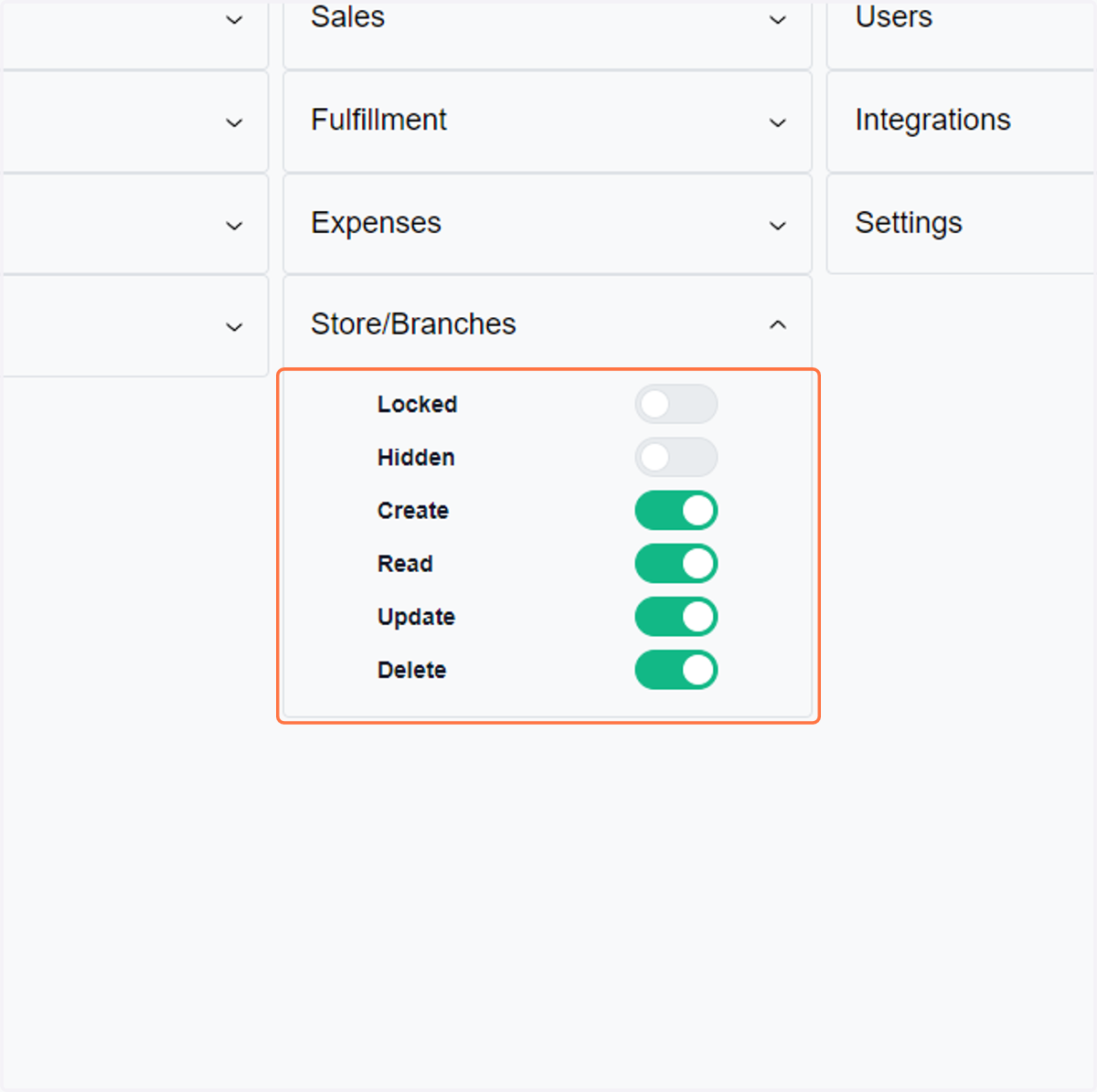 This is the user's default option from the Store/Branches feature.