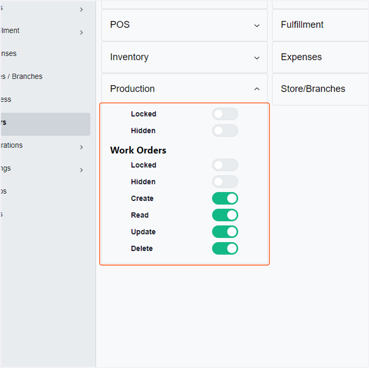 This is the user's default option from the Production feature.