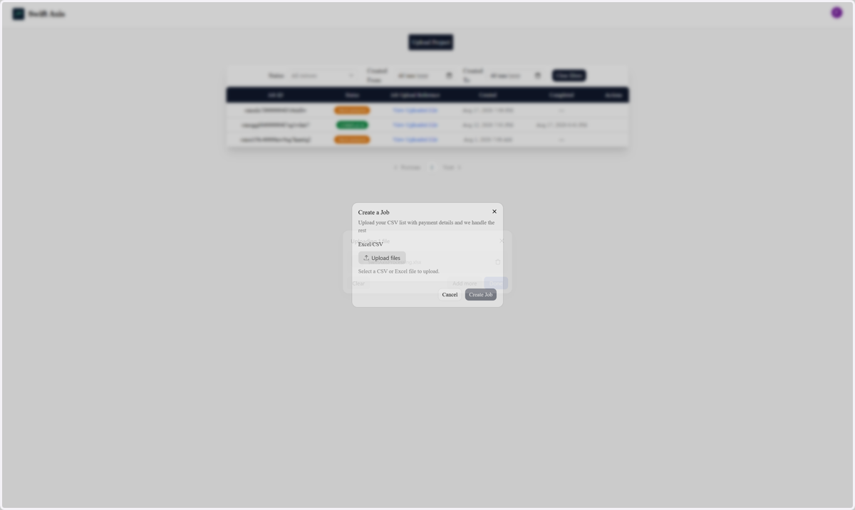 Select .csv or excel file
