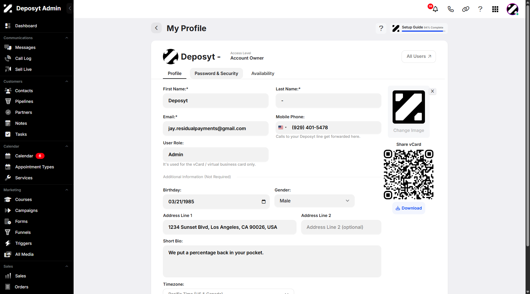 Step 6: Click Password & Security to access and navigate to it.