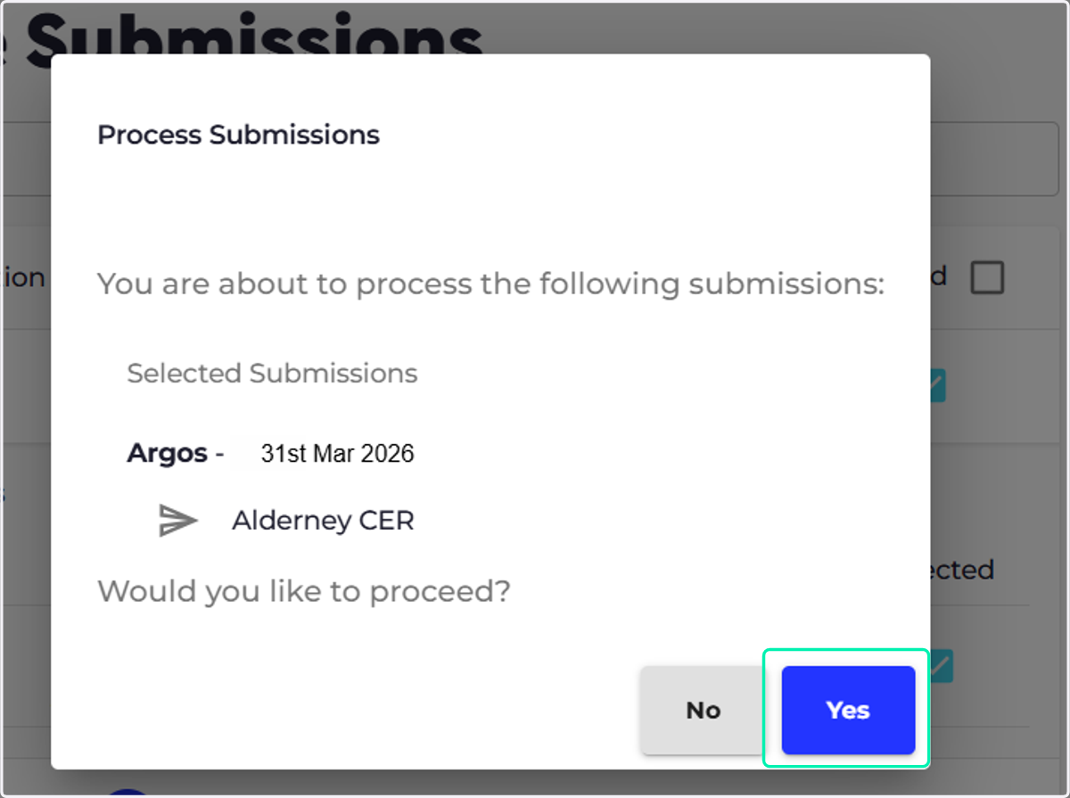 Select 'Yes'