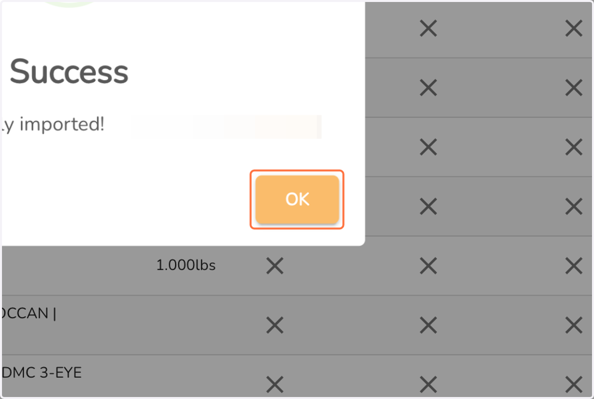 Confirm by clicking OK