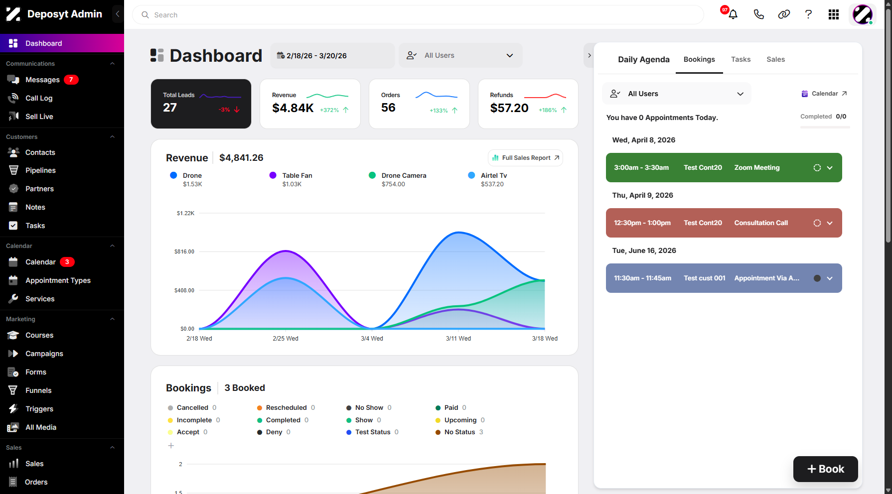 Step 1: On your dashboard, click the user dropdown menu in the top-right corner.