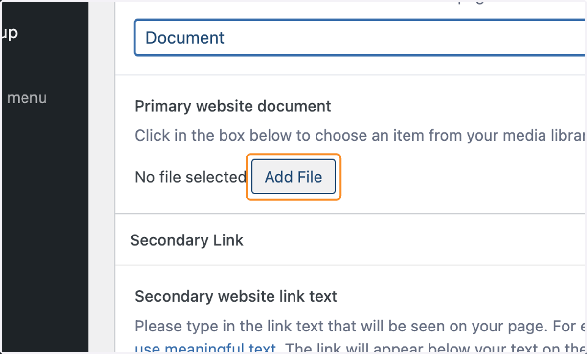 The Add File button