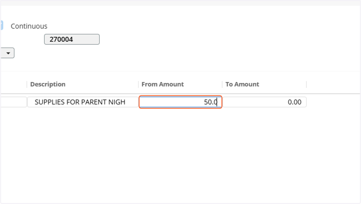 Type "amount to transfer", TAB to next box.