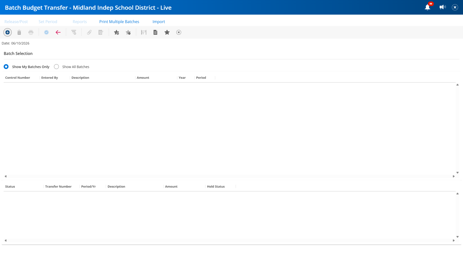 Click on PLUS sign in top left hand corner to start a new transfer.