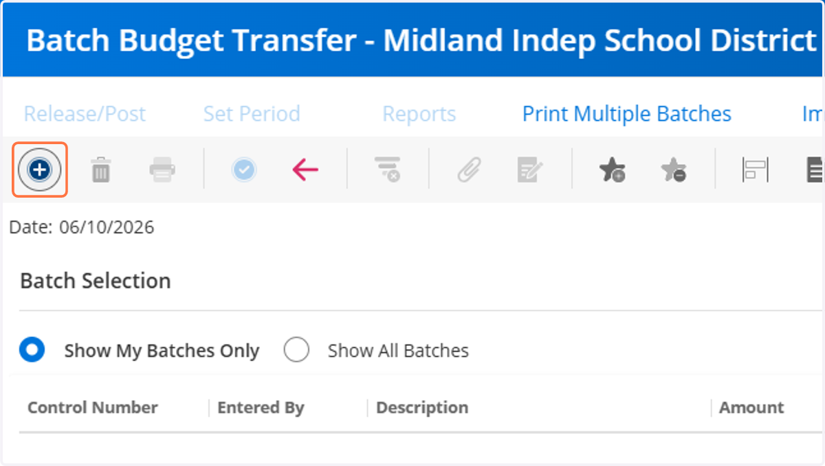 Click on PLUS sign in top left hand corner to start a new transfer.